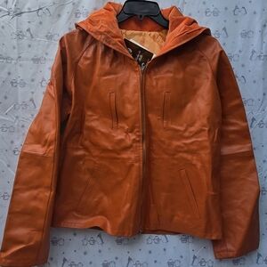 Moda in Pelle Leather Jacket Vintage Orange